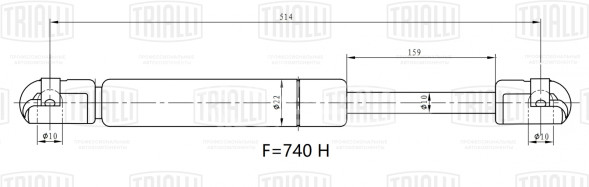 Амортизатор (упор) крышки багажника для автомобиля Mitsubishi Pajero Sport (08-)