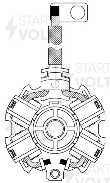Узел щеточный стартера для автомобилей Mazda CX-5 (11-) (W/I-STOP)