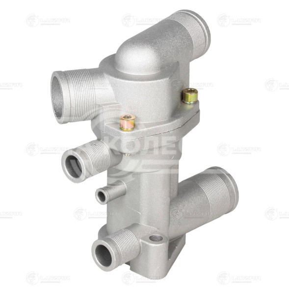 Термостат для автомобилей 21082-11 (инж. с 2003) (6 патрубков, с алюминиевым корпусом, обрезиненный клапан)