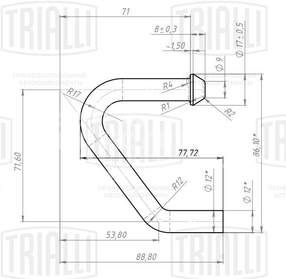 Кронштейн переднего основного глушителя для автомобилей Лада 2170 Priora
