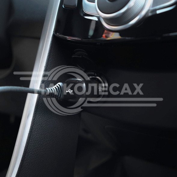 Адаптер автомобильный 1хUSB 2.1А, 12/24В