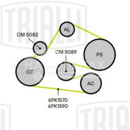 Ролик привод. ремня для автомобилей Audi A4 (00-) 1.6i/1.8T/2.0i (с натяж. мех.) (CM 5082)