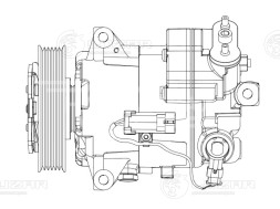 Компрессор кондиционера для автомобилей Astra J (10-) 1.6i/1.8i (120mm 6PK)