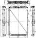 Радиатор охлаждения для автомобилей DAF XF 105  (с рамкой) (05-)