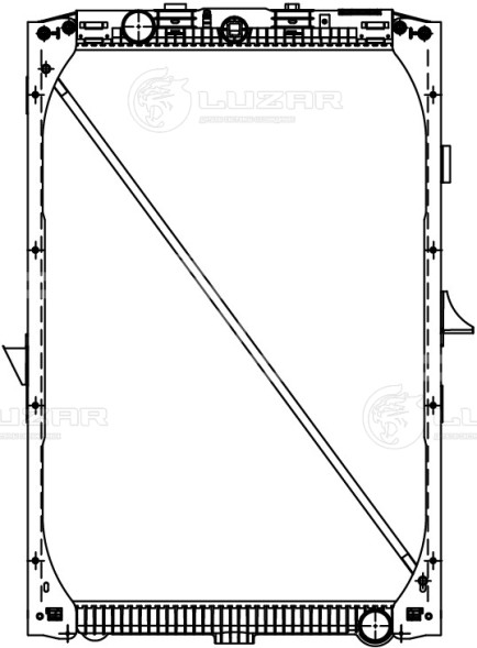 Радиатор охлаждения для автомобилей DAF XF 105  (с рамкой) (05-)