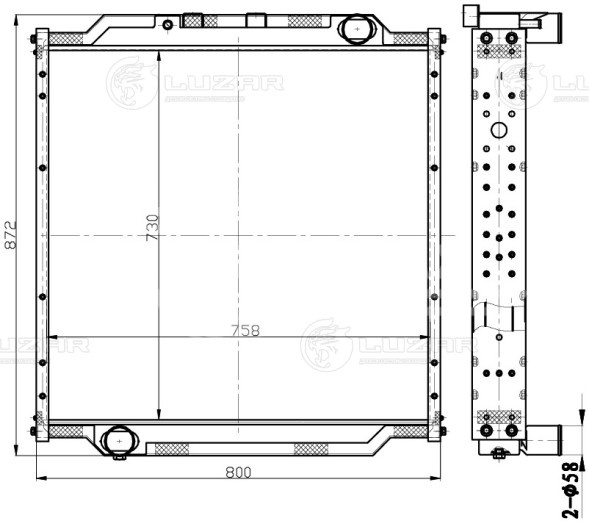 Радиатор охлаждения для автомобилей МАЗ 6501B5 ЯМЗ-536