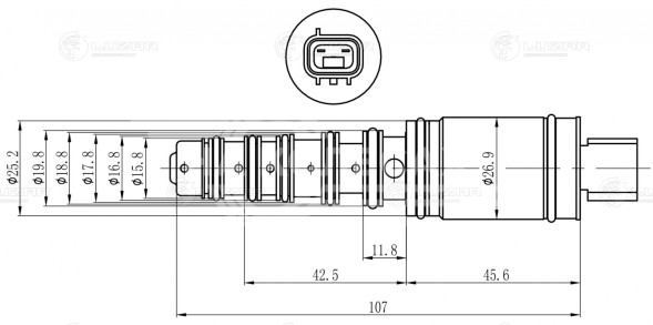 Клапан регулирующий компрессора кондиционера для автомобилей Camry (07-) (тип Denso)