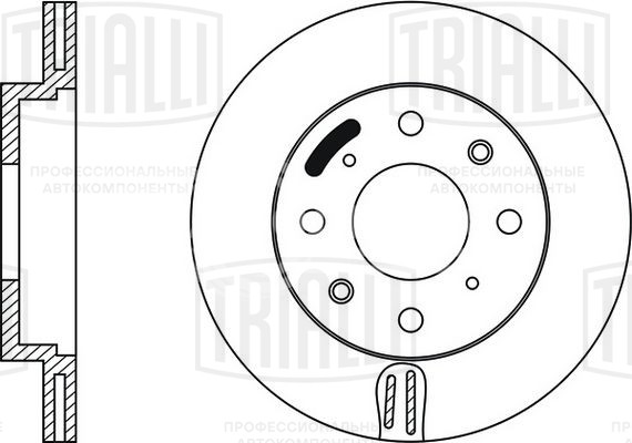 Диск тормозной для автомобилей Honda Jazz (02-) / Fit (07-) передний d=231