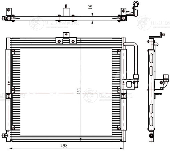 Радиатор кондиционера для автомобилей Mercedes-Benz G (W463) (90-)