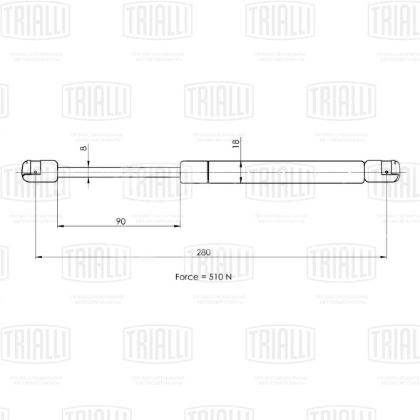 Амортизатор (упор) крышки багажника для автомобиля Ford Focus II (05-) седан