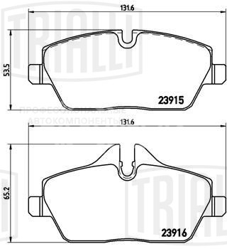 Колодки тормозные для автомобилей BMW 1 (E81/87) (04-)/Mini Cooper (06-) дисковые передние (с датчиком)