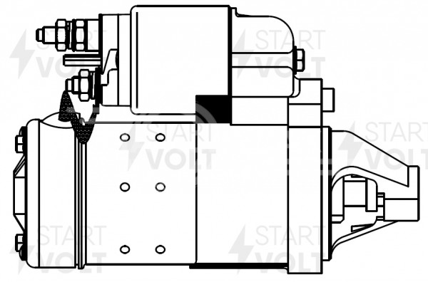 Стартер для автомобилей Fiat Albea (03-)/Doblo (05-) 1.4i 1,4кВт