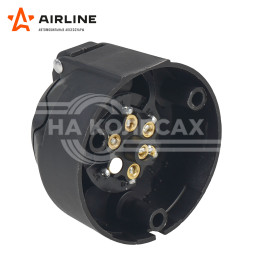 Розетка фаркопа 12В 7 контактов пластик &quot;ЛАЙТ&quot;