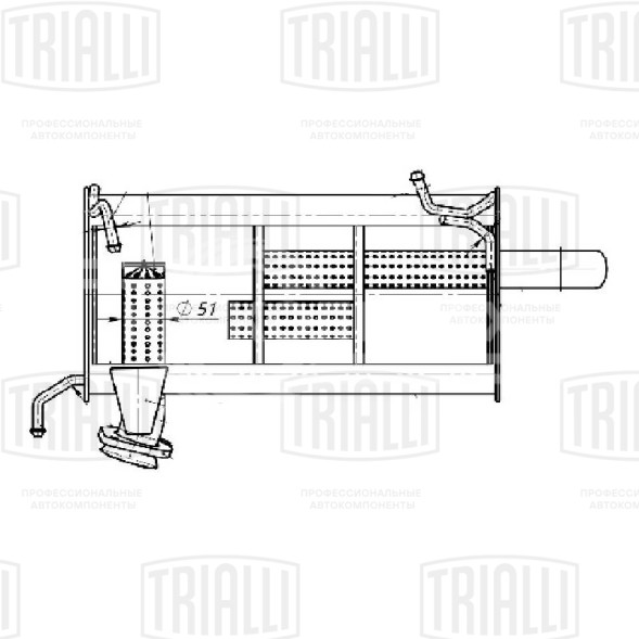 Глушитель для автомобилей Mitsubishi Outlander XL (06-) 2.0i/2.4i основной (алюминизированная сталь)