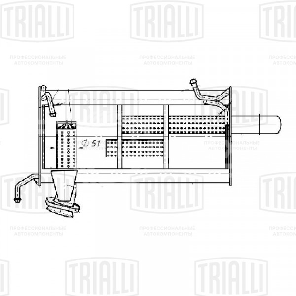 Глушитель для автомобилей Mitsubishi Outlander XL (06-) 2.0i/2.4i основной (алюминизированная сталь)