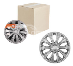 Колпаки колесные 16&quot; &quot;Волтек&quot;, серебристый, карбон, компл. 2 шт.