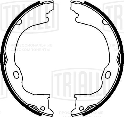 Колодки тормозные барабанные стояночного тормоза для автомобилей Jeep Wrangler (07-) 207x32