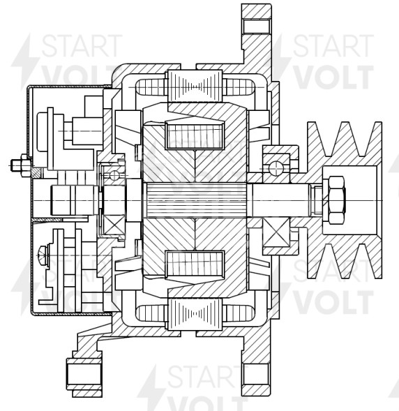 Генератор для автомобилей ГАЗ 33081/33086/3309 с дв. ММЗ Д-245.1 35A