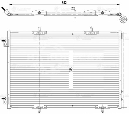 Радиатор кондиционера для Peugeot 207 (06-)/Citroen C3 (09-)