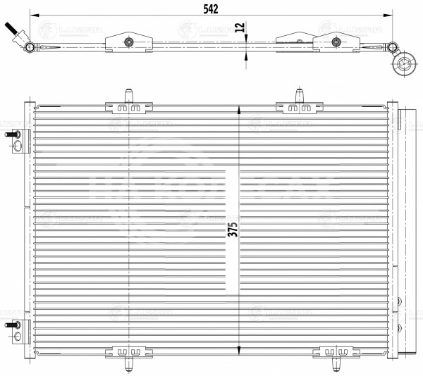 Радиатор кондиционера для Peugeot 207 (06-)/Citroen C3 (09-)