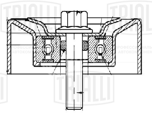 Ролик приводного ремня для автомобилей Hyundai Santa Fe (06-) 2.7i опорный