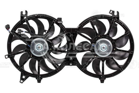 Электровентилятор охлаждения для автомобилей Infiniti FX (QX70) (08-) 3.5i/3.7i (2 вент.) (с кожухом)