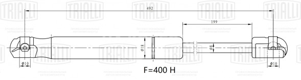 Амортизатор (упор) крышки багажника для автомобиля Kia Rio (11-)