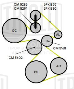 Ролик привод. ремня для автомобилей BMW 3 (E90) (05-) 3.0i [N54] генератора (только ролик натяжителя) (CM 5294)