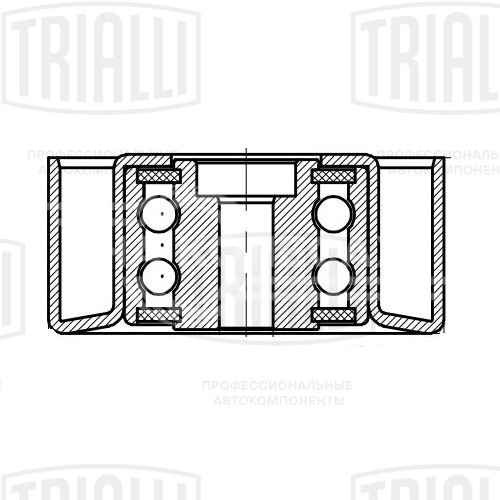 Ролик приводного ремня для автомобилей Peugeot 307 (00-) 1.4i/1.6i A/C+ без ГУР (натяжной) d=60