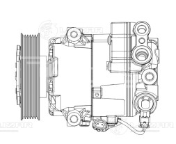 Компрессор кондиционера для автомобилей Astra J (10-) 1.4T (120mm 6PK)