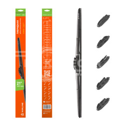 Щетка стеклоочистителя 530 мм (21&quot;) гибридная, 3 адаптера