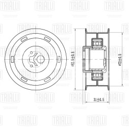 Ролик ГРМ натяжной для автомобилей VW Transporter T3 (79-) 1.6d/1.7d/1.9d