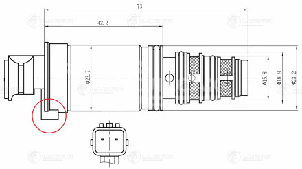 Клапан регулирующий компрессора кондиц. для автомобилей Astra J (10-) (тип Delphi кор. разъем)