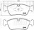 Колодки тормозные для автомобилей BMW 1 (E81/87) (04-)/3 (E90/91) (05-) дисковые передние (комплекте с датчиком)