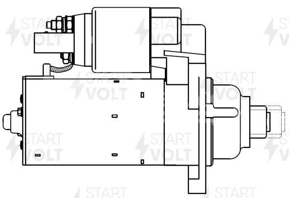 Стартер для автомобилей VAG Transporter T5 (03-)/Multivan V (03-) 1.9TDI 1,7кВт