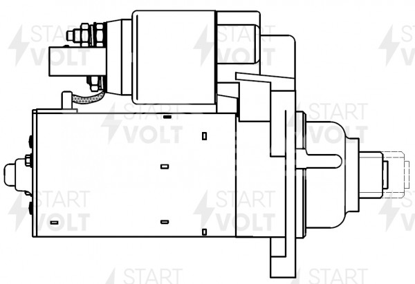 Стартер для автомобилей VAG Transporter T5 (03-)/Multivan V (03-) 1.9TDI 1,7кВт