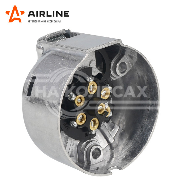 Розетка фаркопа 12В 7 контактов металл &quot;ЛАЙТ&quot;