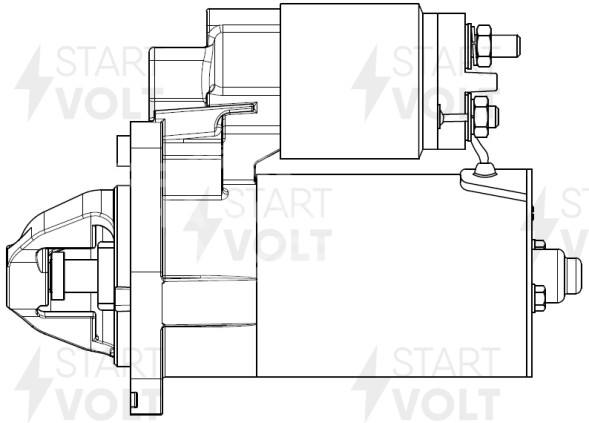 Стартер для автомобилей Fiat Albea (00-)/Doblo (01-) 1.6i 1,1кВт