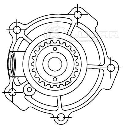 Насос водяной для автомобилей Chrysler Voyager (01-) 2.5D/2.8D/LDV Maxus (05-) 2.5D