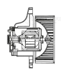 Электровентилятор отопителя для автомобилей Hyundai Elantra (XD) (00-) (тип Doowon)