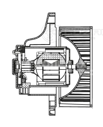 Электровентилятор отопителя для автомобилей Hyundai Elantra (XD) (00-) (тип Doowon)