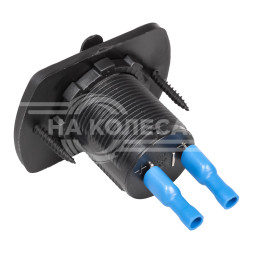 Гнездо прикуривателя встраиваемая влагозащ. 12/24В пластик