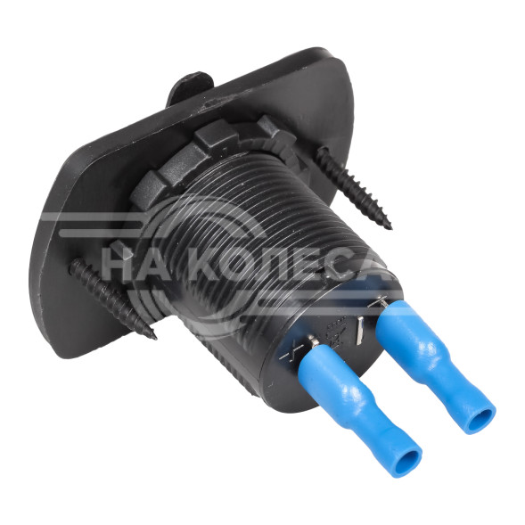 Гнездо прикуривателя встраиваемая влагозащ. 12/24В пластик