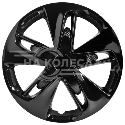 Колпаки колесные 16&quot; &quot;Супер Астра&quot;, черный глянец, карбон, компл. 2шт.