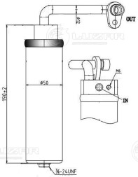 Ресивер-осушитель конденсора для автомобилей Qashqai (06-) 1.6i/2.0i