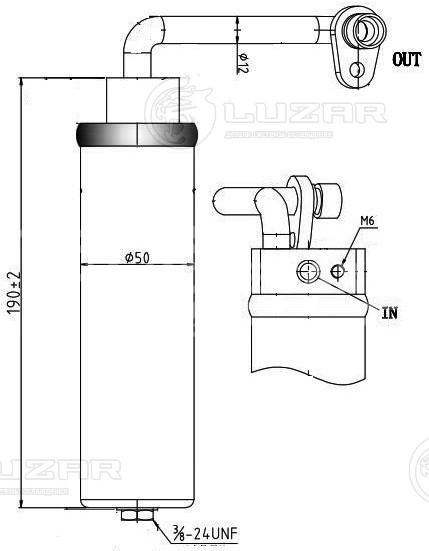 Ресивер-осушитель конденсора для автомобилей Qashqai (06-) 1.6i/2.0i