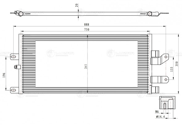Радиатор кондиционера для автомобилей Scania 5 (P-series) (04-)