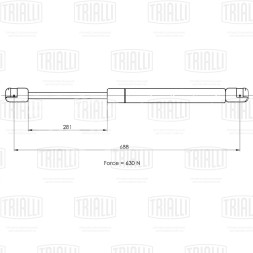 Амортизатор (упор) крышки багажника для автомобиля Renault Kangoo I (97-)