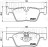 Колодки тормозные для автомобилей BMW 1 (F20) (11-)/3 (F30) (11-) дисковые задние (в комплекте с датчиком)