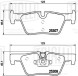 Колодки тормозные для автомобилей BMW 1 (F20) (11-)/3 (F30) (11-) дисковые задние (в комплекте с датчиком)